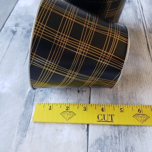 3 Black and Gold Metal Pant Pots - Picture 4 of 6